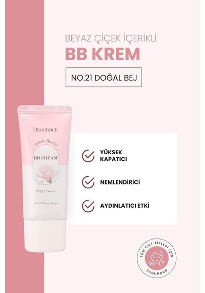 Beyazlatıcı Ve Işıltı Artırıcı White Flower Bb Krem 30 Mililitre No:21 Çok Renkli
