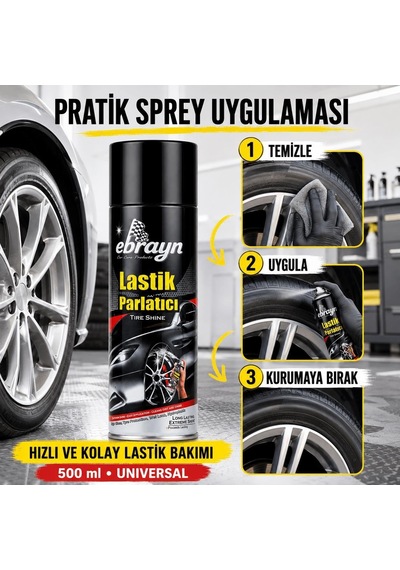 Tr Oto Lastik Ve Tampon Parlatıcı Sprey 500 Ml - Universal
