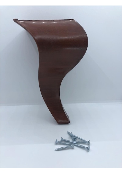 Karakoçaksesuar Lükens 20 Cm Ceviz Plastik Mobilya Ayağı (4 Adet)