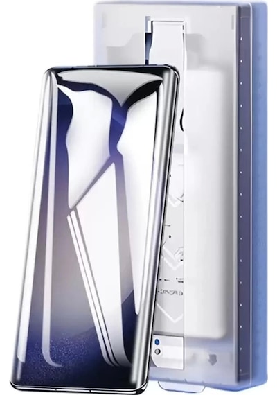Samsung Galaxy Uyumlu S25 Ultra Kolay Uygulama Aparatlı Kavisli Tam Kaplayan Ekran Koruyucu Zore Easy Body