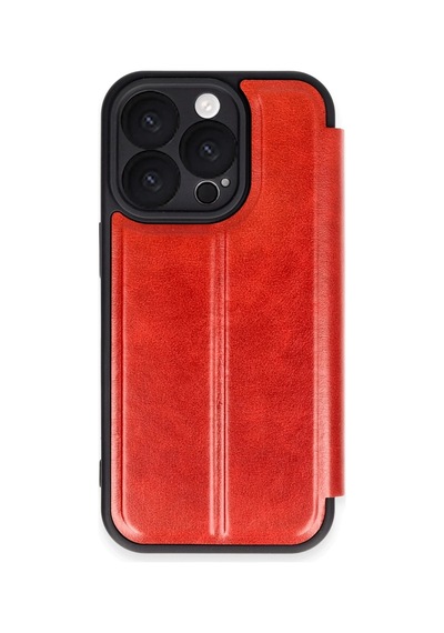 Apple  Uyumlu - iPhone 16 Pro Max Kılıf Flip Cover - Kırmızı Diğer