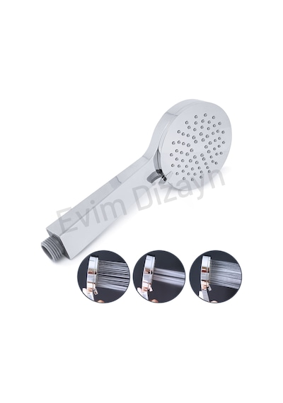 Aqua Bagno Smile El Duşu - Duş Başlığı 3 Fonksiyonlu Krom