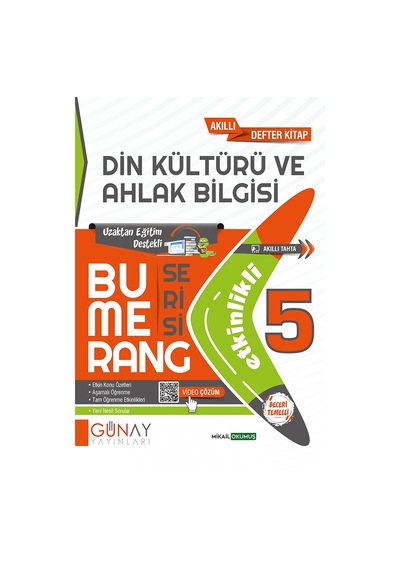 Günay Yayınları 5.sınıf Bumerang Etkinlikli Din Kültürü Ve Ahlak