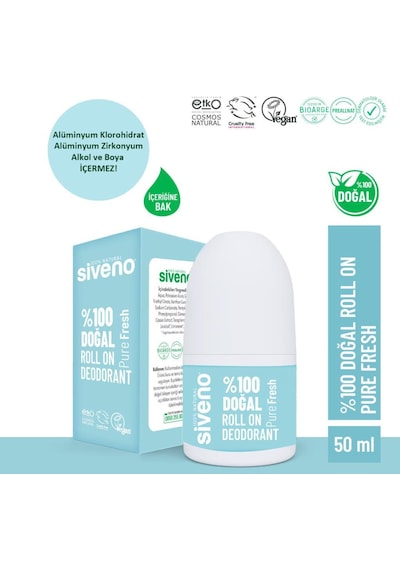 Sıveno Doğal Roll On Pure Fresh 50 Ml