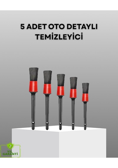 Techmrt 5 Parça Detay Temizlik Fırçası Seti Jant Motor Havalandırma İç Dış Temizlik