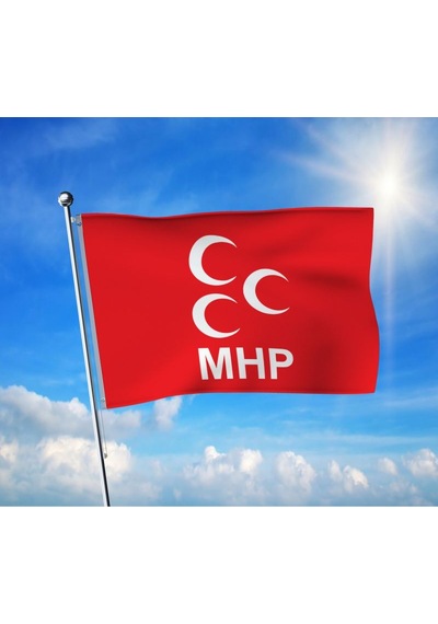 Mhp- Milliyetçi Hareket Partisi Bayrağı Premium Raşel Kumaş 70x105 Cm Diğer