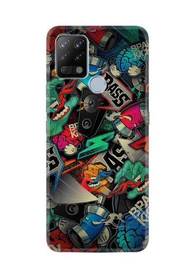 Tecno Pova Kılıf Resimli Desenli Silikon Platinium Series Bass 1886