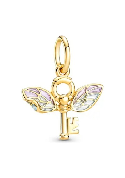 Golden Key Charm Gümüş Kaplama