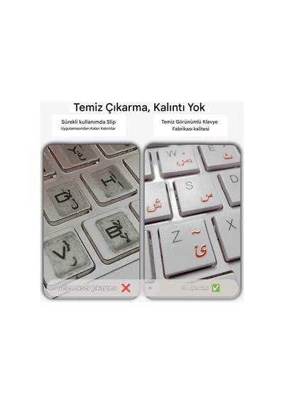 Kırmızı 3d Transfer Arapça Klavye Etiketi Harf Bırakmalı Uygulama Temiz Klavye Etiketi Şeffaf Arka