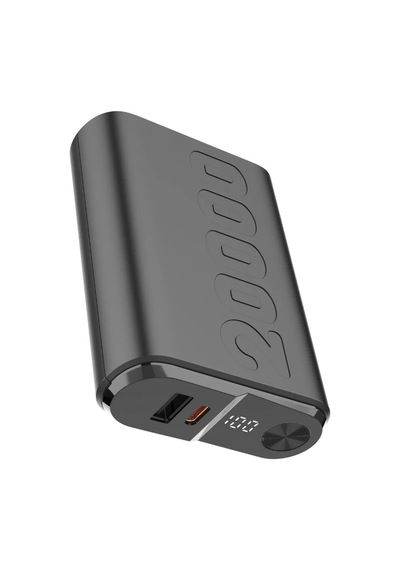 Bix Tpb24 20000mah Pd 20w Usb-c Usb-a Qc 3.0 22.5w Süper Hızlı Şarj Destekli Dijital Ekranlı Mini Powerbank Siyah