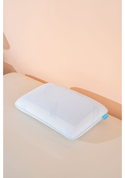 Visco Terletmeyen Ortopedik Yastık Serinleten Visco Yastık Jelli Yastık 60x40x13cm Beyaz