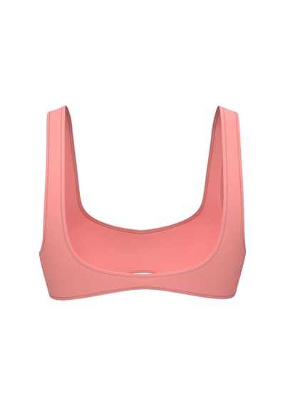 Calvin Klein Kadın Pembe Logo Detaylı Bralet Bikini Üstü-13576 Pembe