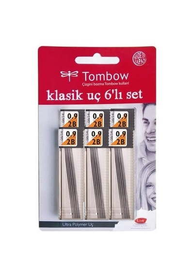 Tombow Lv-t-r9-rg.b6 Leader Spare Lead 0,9 Mm 2b 6 Lı Paket Kalem Ucu
