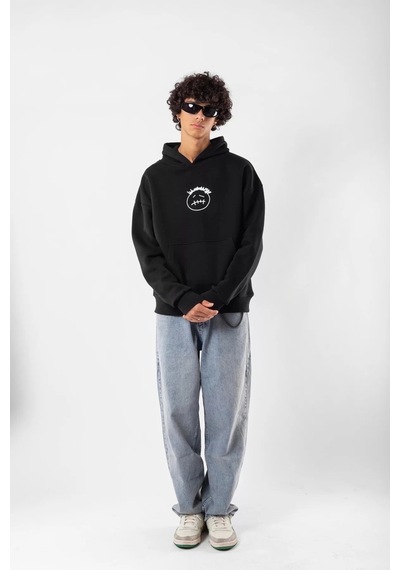 Startmore Cactus Jack Sırt Baskılı Oversize Unisex Beyaz Siyah