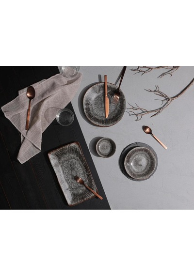 Porland Stoneware Iris 11 Parça 4 Kişilik Kahvaltı Takımı 04swa000300 Kahverengi