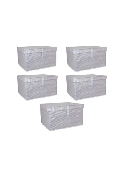 Neptün Life 5 Adet - Kapaklı Çok Amaçlı Çamaşır-Saklama-Düzenleme Vb Hurç, Kutu 50X40X30 - Maxi Kut