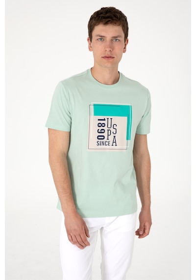 U.S. Polo Assn. Erkek Regular Fit Bisiklet Yaka Su Yeşili Tişört 50306880-VR048 U.S. Polo Assn. Erkek Regular Fit Bisiklet Yaka Su Yeşili Tişört 50306880-VR048