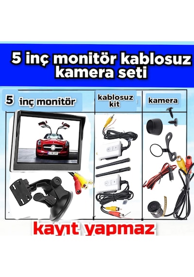 5 İnç Monitör Kablosuz Görüntü Aktarıcı Kit Kelebek Kamera Seti
