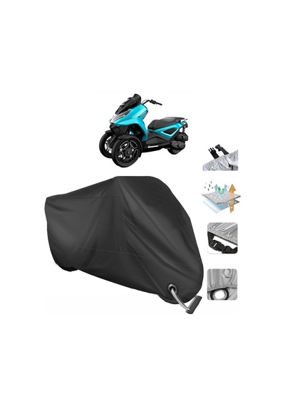 Qooder Quadro 4D Motosiklet Branda (Bağlantı, Kilit Uyumlu)-Siyah (457273691)