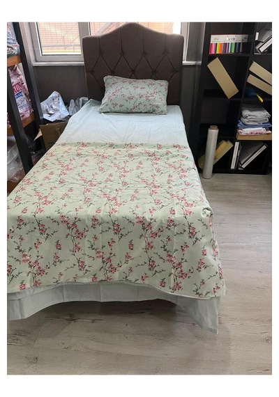Tek Kişilik Nevresim Takımı Çiçek Dalları Desenli