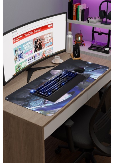 Dainsleif Genshin Impact Anime Oyuncu V4 - 90x40 Xxl Gaming Mouse Pad Fare Altlığı