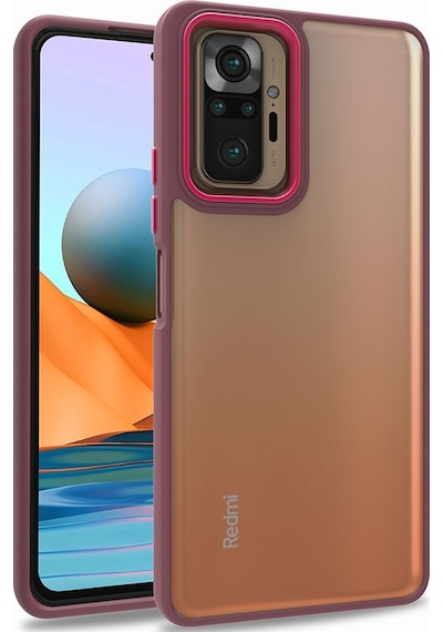 Lexroo Xiaomi Redmi Note 10 Pro Kılıf Flora Kılıf - Kırmızı