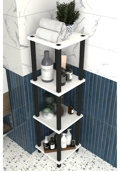 Viva 4 Katlı Çok Amaçlı Banyo Rafı Organizer-beyaz Beyaz
