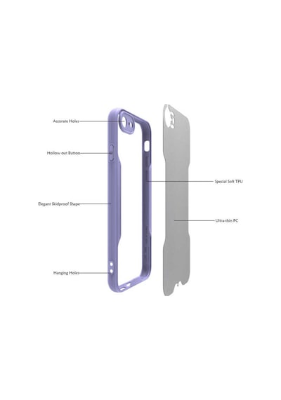 Apple Uyumlu iPhone Se 2022 Akav Parfe Kılıf pembe