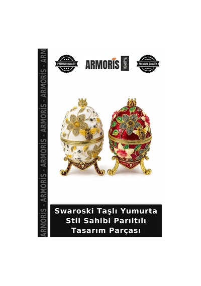 Swaroski Taşlı Yumurta Stil Sahibi Parıltılı Tasarım Parçası