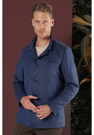 Efor Ka 080 Slim Fit Havacı Mavi Spor Kaban Mavi