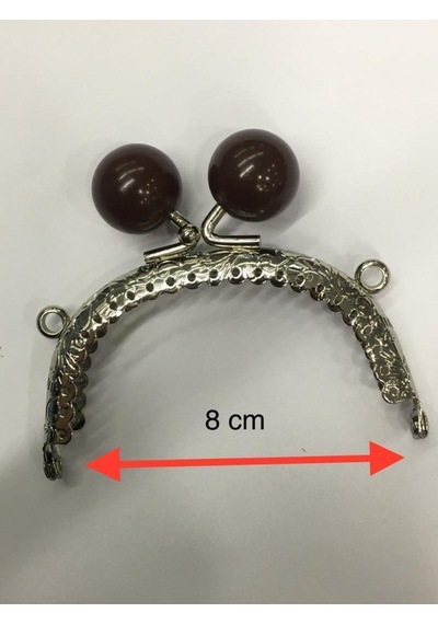 Karantuhafiye Çanta Ve Cüzdan Klipsi 8 Cm Incili Model Gümüş - Kahve İnci Gümüş - Kahve İnci Çok Renkli