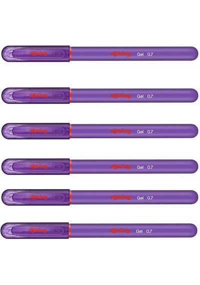 Rotring Jel Mürekkepli Tükenmez Kalem Mor  6'li