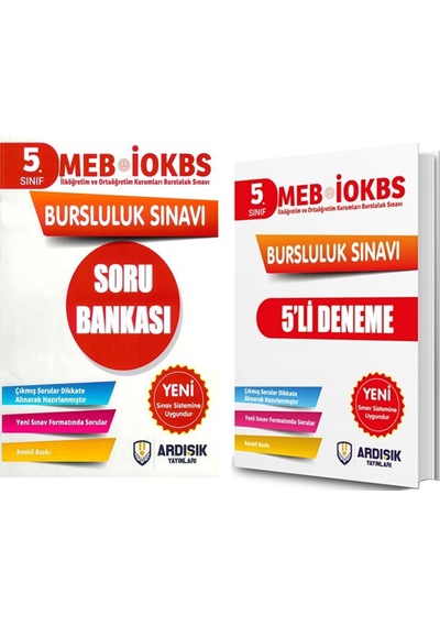 Ardışık Yayınları 5. Sınıf 2025 Bursluluk Sınavı Soru Bankası Ve Deneme Seti 2 Kitap