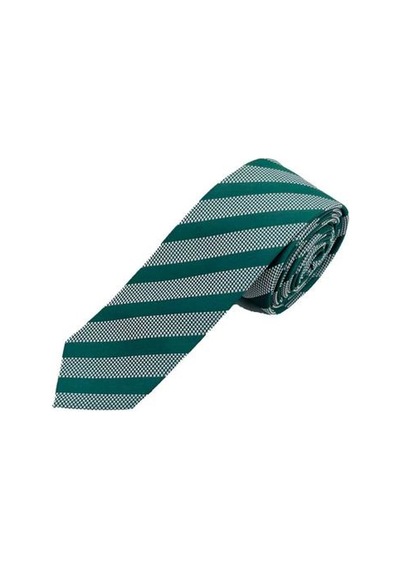 Brianze 5 Cm Yeşil Çizgili Slim Kravat