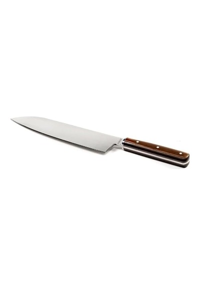 Özel Seri El Yapımı Profesyonel Yekpare Çelik Bilezikli Santoku Şef Bıçağı 33cm Çok Renkli