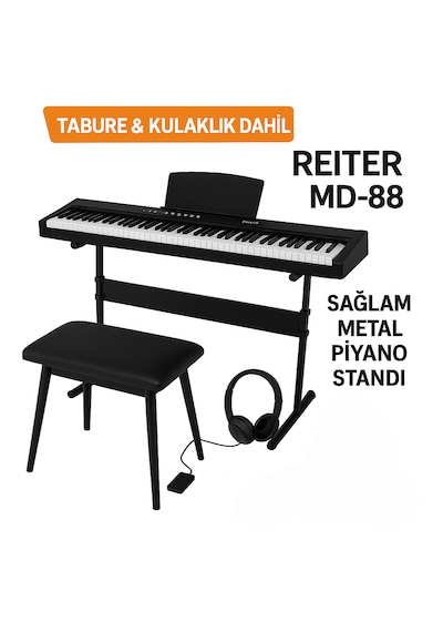 Reiter Md 88 Tuş Hassasisyetli Tabure Dahil 88 Keys