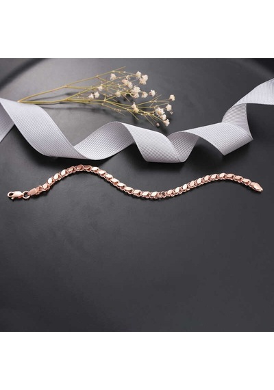 Stillove Gümüş Rose Pullu Zincir Kadın Bileklik
