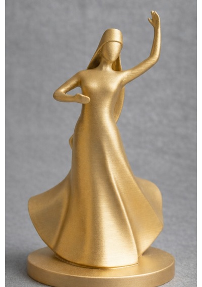 15 Cm Dekoratif Ev Ve Ofis Hediyelik Kafkas Adige Çerkes 3d Figür Hediyelik Gold Renk