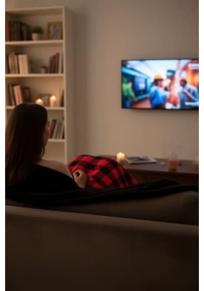 Tv Battaniyesi Kırmızı Genel