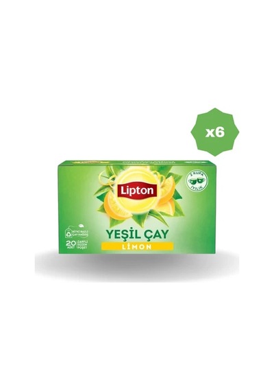 Lipton Limonlu Yeşil Çay 20'li - 6 Adet