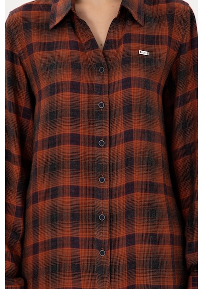 U.s. Polo Assn. Kadın Kiremit Gömlek Desenli 50291117-vr031 Kiremit