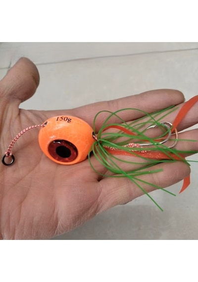 Melek Gözü Kurşun Yeni Nesil Kancalı 150 Gr Turuncu Glow