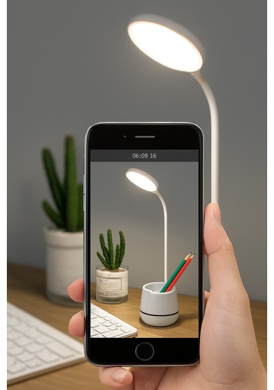 3'ü 1 Arada: Kalemlikli, Telefon Standlı Ve Dokunmatik Led Masa Lambası - 736453108 Diğer