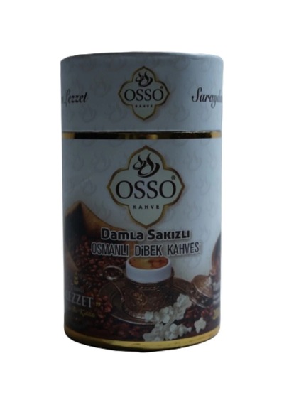 Osso Damla Sakızlı Dibek Kahvesi Silindir Kutu 200gr Geleneksel