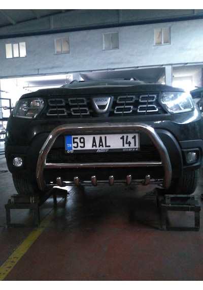 Dacia Duster 2017-2023 Yüksek Ön Koruma 4x2 - Ara Borulu- Emperor A