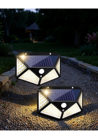Bahçe Aydınlık Lambası Hareket Sensörlü 100 Led Uczyx100lamba3