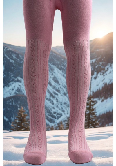 Kardeşler Çorap Kız Çoçuk Pamuklu Zincir Desen Külotlu Çorap Pembe Pembe-zncr - 624867508 Pembe-zncr