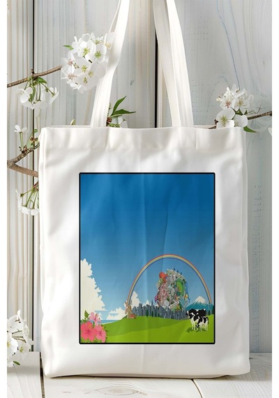 Art Hediye Katamari Oyun Baskılı Omuz Çanta Kişiye Özel Model 3 Çok Renkli