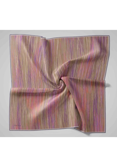 Silk Home Twill İpek Eşarp 11484-42 Mor, Pembe, Yavruağzı, Yeşil, Küf Yeşili