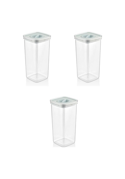 Tam Vakumlu Kilitli Sızdırmaz Şeffaf Saklama Kabı 3'lü 1700ml